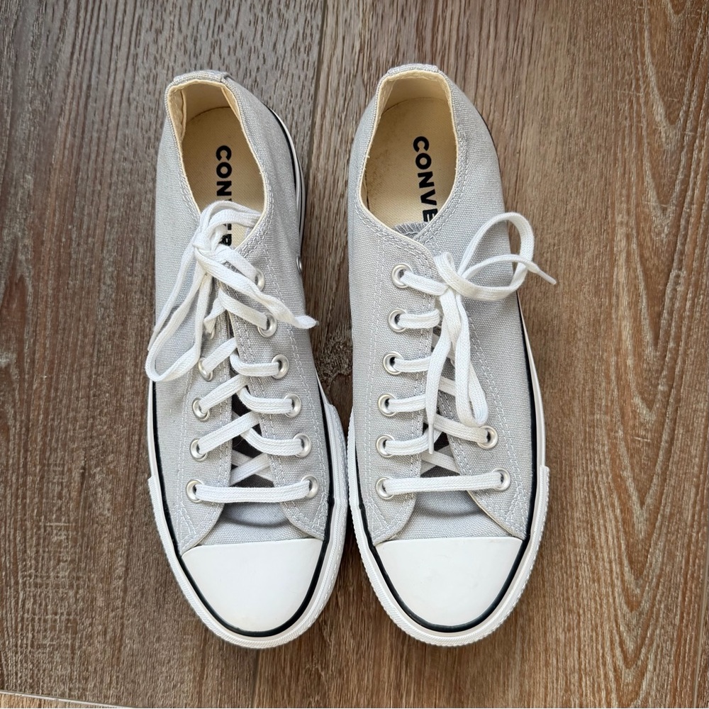 Gray Canvas Platform Converse - image 2